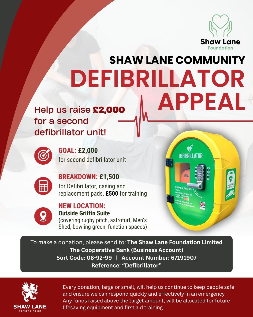 Shaw Lane Community Defibrillator Appeal | Shaw Lane, Barnsley